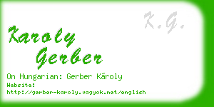 karoly gerber business card